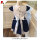 christmas blue snow flower toddler dress